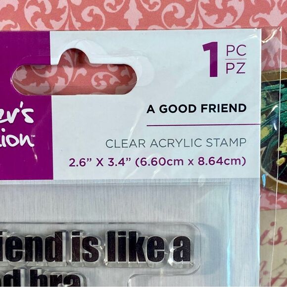 Crafter's Companion Clear Stamp NWT A Good Friend 1 Piece Handmade Cards - Picture 2 of 4